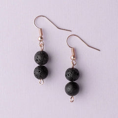 Double Lava Stone Diffuser Earrings