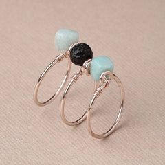 Triple Wrap Amazonite Diffuser Ring