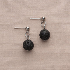 Single Lava Stone Diffuser Earrings