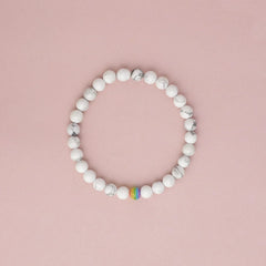 White Howlite Rainbow Bracelet
