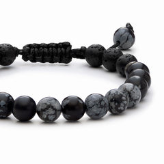 Kids Black Snowflake Bracelet
