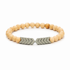 Sacred Arrow Wood Diffuser Bracelet