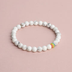 White Howlite Rainbow Bracelet