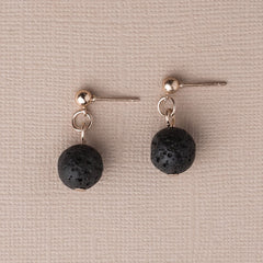 Single Lava Stone Diffuser Earrings