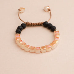 Kids Glass Diffuser Bracelet (Peaches & Cream)