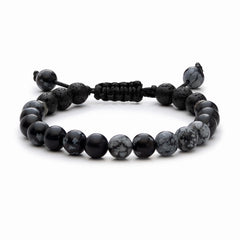 Kids Black Snowflake Bracelet